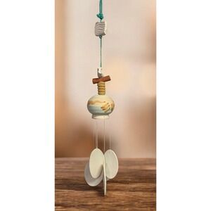 Pottery Clay Wind Chime Handmade Southwest Aztec (B3)